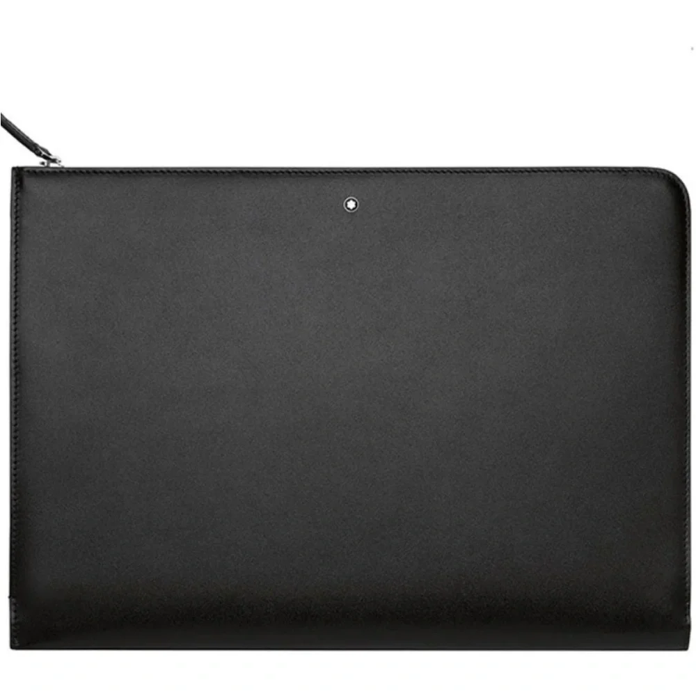 Montblanc Meisterstuck Black Leather Portfolio/Document Case, Zipper, MB114519